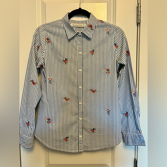 Abercrombie & Fitch Tops - Abercrombie & Fitch Embroidered Button Down Shirt